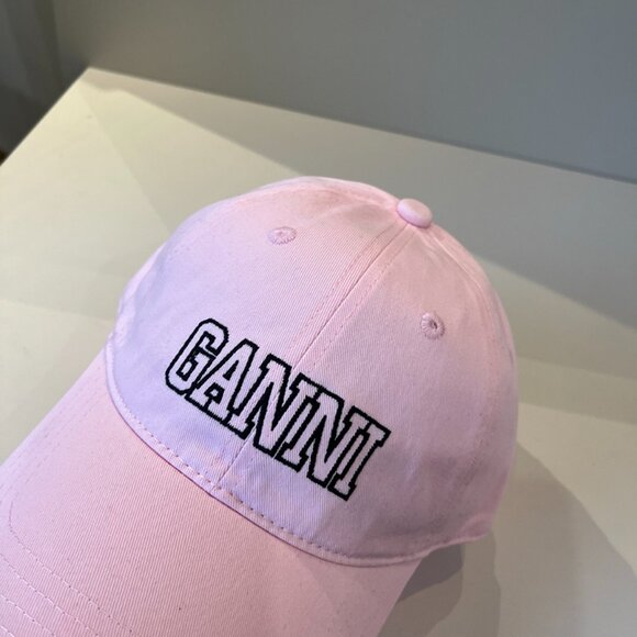 Ganni Light Pink Baseball Cap - Picture 2 of 8